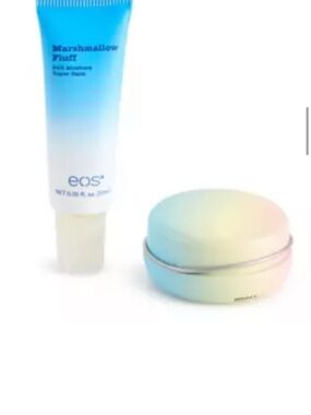 eos Pastel Blue Gradient Marshmallow Fluff Lip Duo
